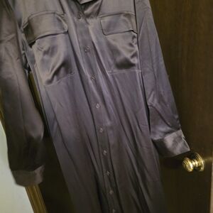 Madewell Brown Long Sleeve Maxi Shirt Dress